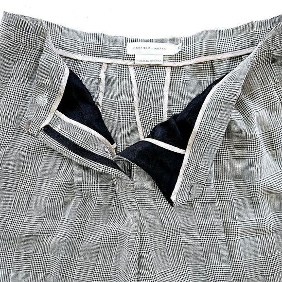 Vintage Garfield & Marks Plaid Light Weight High Rise Relaxed Fit Trousers 16 - Picture 9 of 10
